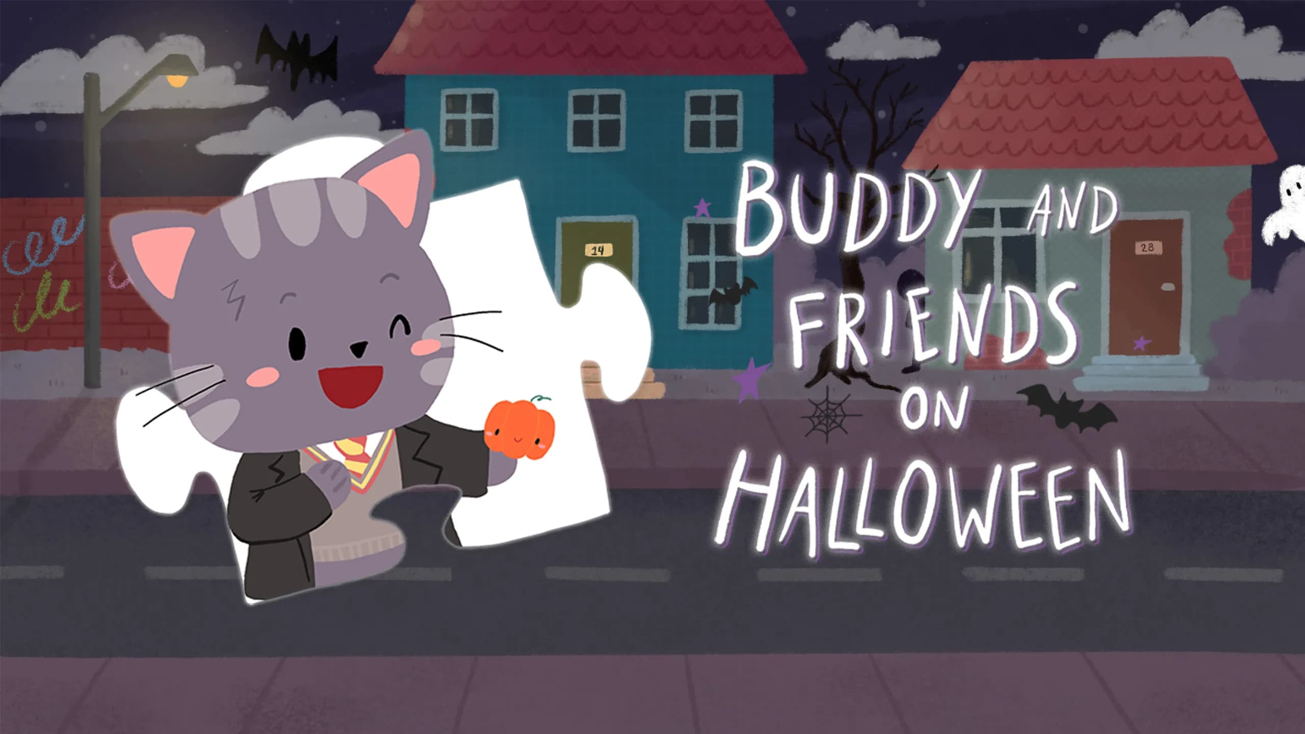 buddy and friends in halloween vertical card thumbnail
