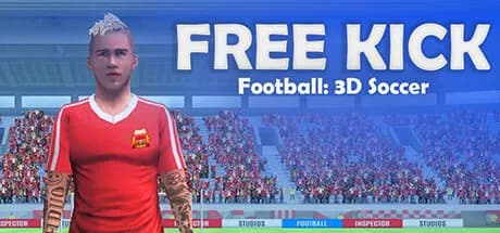 free kick football: 3d soccer vertical card thumbnail