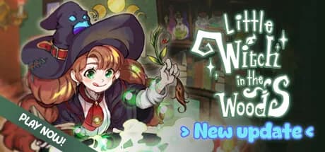 little witch in the woods vertical card thumbnail