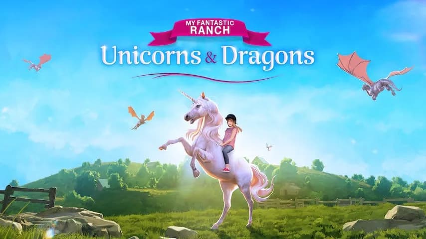 my fantastic ranch: unicorns & dragons vertical card thumbnail