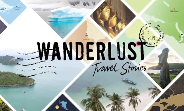 wanderlust: travel stories vertical card thumbnail